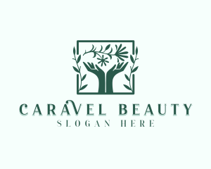 Hands Flower Beauty Salon logo design