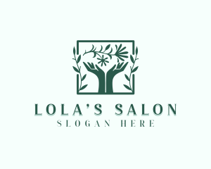 Hands Flower Beauty Salon logo design