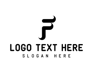 Minimalist Modern Shadow Letter F Logo