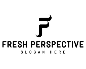 Minimalist Modern Shadow Letter F logo