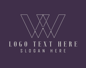 Photography - Minimalist Stylist Letter W logo design