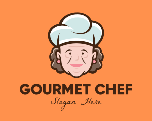 Grandmother Chef Hat logo design