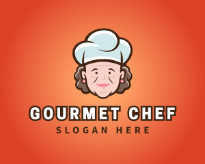 Grandmother Chef Hat logo design