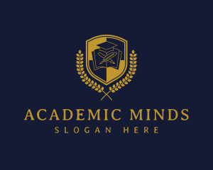 Shield Academy Graduate logo design