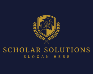 Shield Academy Graduate School logo design