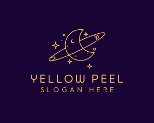 Yellow Moon Orbit  logo design