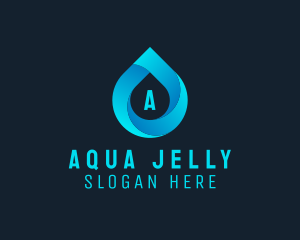 Water Droplet Aqua Sanitation  logo design