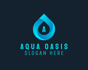 Water Droplet Aqua Sanitation  logo design