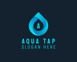 Water Droplet Aqua Sanitation  logo design