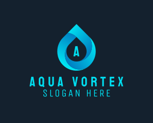 Water Droplet Aqua Sanitation  logo design