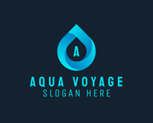 Water Droplet Aqua Sanitation  logo design