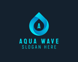 Water Droplet Aqua Sanitation  logo design