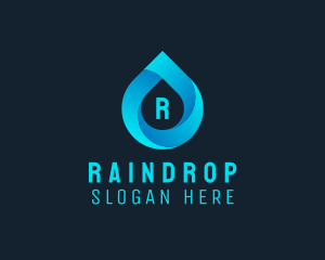 Water Droplet Aqua Sanitation  logo design