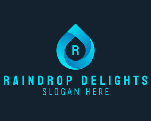 Water Droplet Aqua Sanitation  logo design