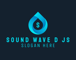 Water Droplet Aqua Sanitation  logo design