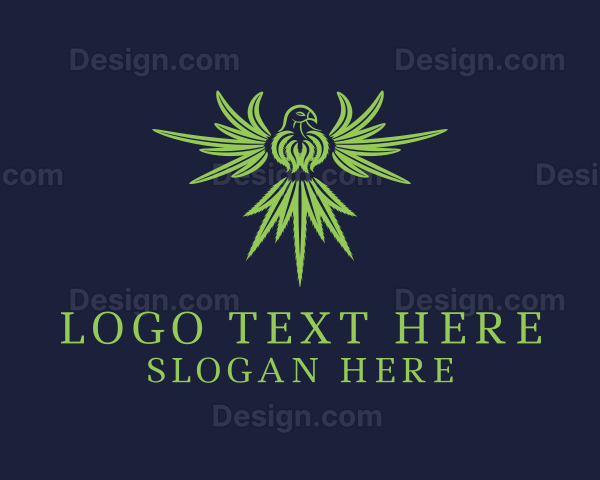 Marijuana Cannabis Leaf Eagle Logo