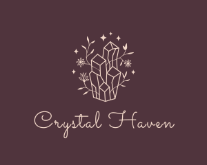 Floral Crystal Sparkles logo design