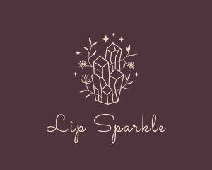 Floral Crystal Sparkles logo design