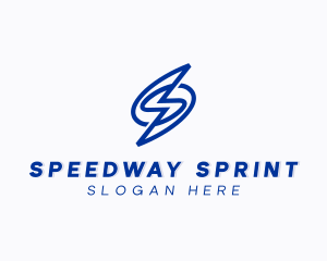 Power Lightning Letter S logo design