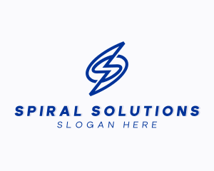 Power Lightning Letter S logo design