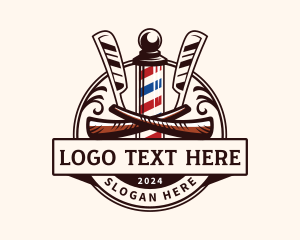 Barber Razor Hairstylist logo