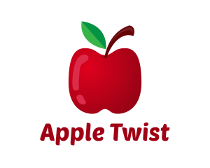 Nutritional  Red Apple logo design