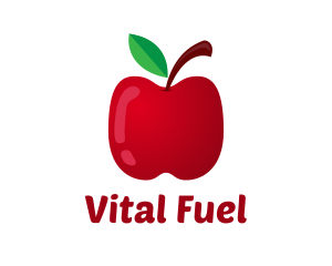 Nutritional  Red Apple logo design