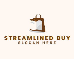 Shopping Bag Book logo design