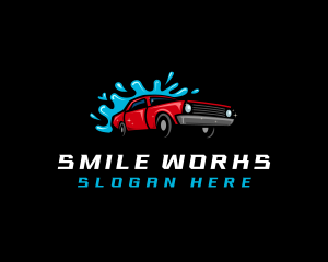 Car Washing Automotive Logo