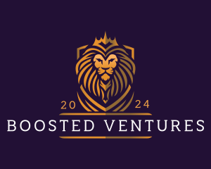 Lion Crown Shield logo design