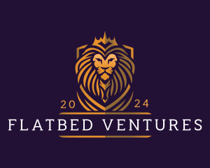 Lion Crown Shield logo design