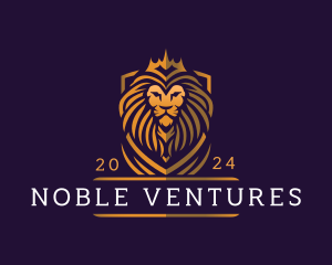 Lion Crown Shield logo design