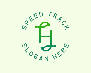 Organic Leaves Letter H logo