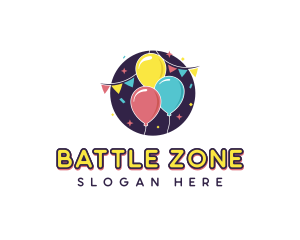 Confetti Balloon Party Logo