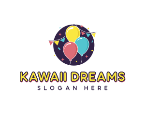 Confetti Balloon Party Logo