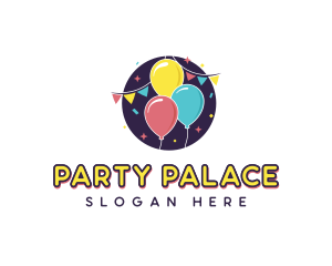 Confetti Balloon Party logo design