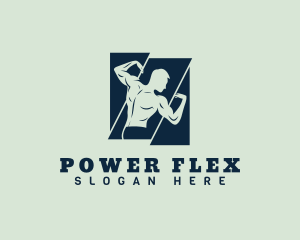 Muscular Man Gym logo