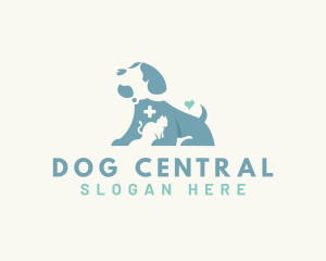 Dog Cat Veterinary Clinic logo design