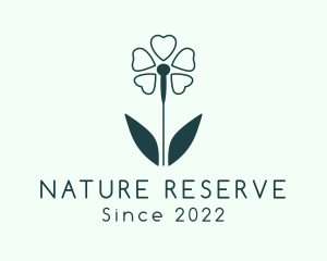 Nature Flower Needle logo design