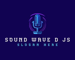 Radio Station Microphone logo design