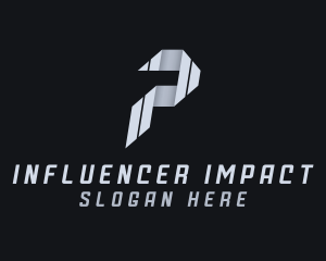 Influencer Vlog Media Letter P logo