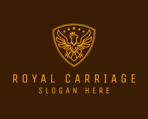 Golden Royal Eagle Crest  logo design