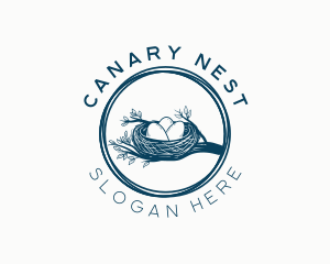 Rustic Egg Nest logo design