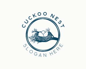 Rustic Egg Nest logo design