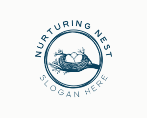 Rustic Egg Nest logo design