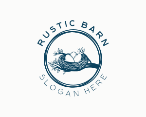 Rustic Egg Nest logo design