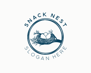 Rustic Egg Nest logo design