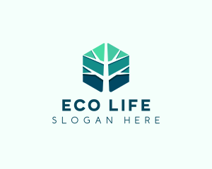 Tree Planting Eco logo design