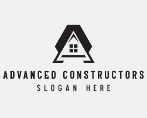 Property Roofing Letter A logo design