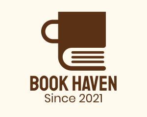 Brown Book Mug logo design